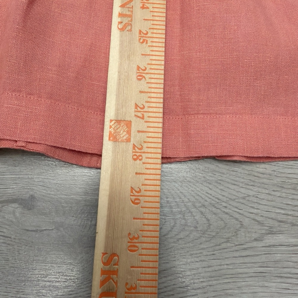 Todd Snyder Loop Collar Camp Shirt Men's Medium Coral 100% Linen - Picture 9 of 10